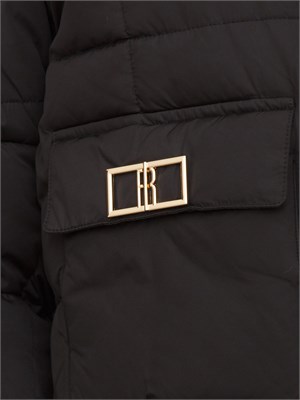 Piumino over Fracomina nero con zip centrale in DONNA