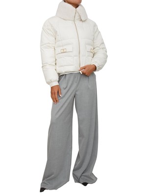Piumino over Fracomina bianco con zip centrale in DONNA