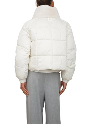 Piumino over Fracomina bianco con zip centrale in DONNA