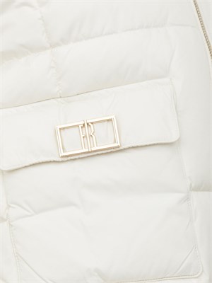 Piumino over Fracomina bianco con zip centrale in DONNA