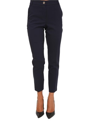 Pantaloni Fracomina modello regular in viscosa blu in DONNA