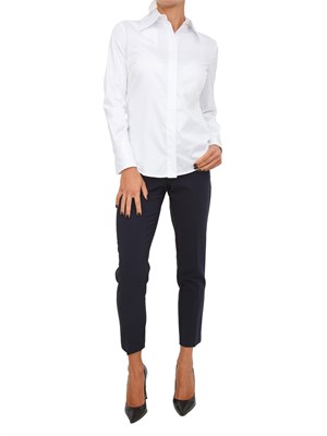 Pantaloni Fracomina modello regular in viscosa blu in DONNA
