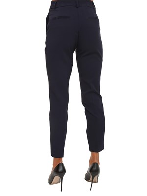 Pantaloni Fracomina modello regular in viscosa blu in DONNA