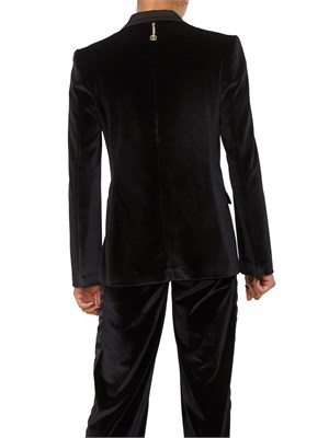Giacca monopetto Fracomina in velluto nero in DONNA