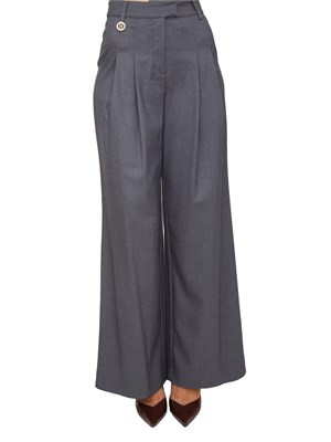 Pantaloni palazzo Fracomina in misto lana grigio in DONNA
