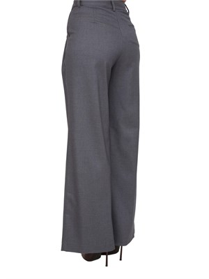 Pantaloni palazzo Fracomina in misto lana grigio in DONNA