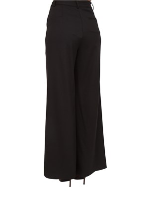 Pantaloni palazzo Fracomina in misto lana nero in DONNA
