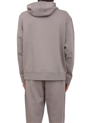 Felpa taupe Armani Exchange in jersey di cotone con cappuccio in UOMO