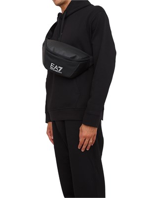 Felpa nero Armani Exchange in jersey di cotone con cappuccio in UOMO