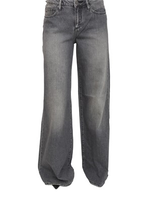 Jeans donna Armani Exchange modello loose in denim grigio con effetto délavé in DONNA