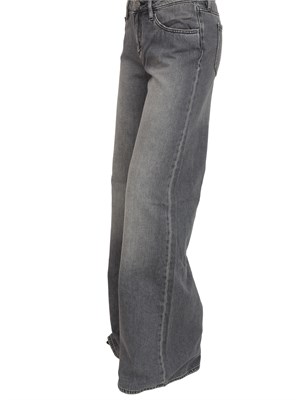 Jeans donna Armani Exchange modello loose in denim grigio con effetto délavé in DONNA