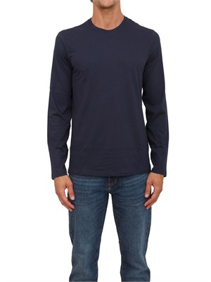 T-shirt  blu Armani Exchange in cotone Pima a maniche lunghe in UOMO