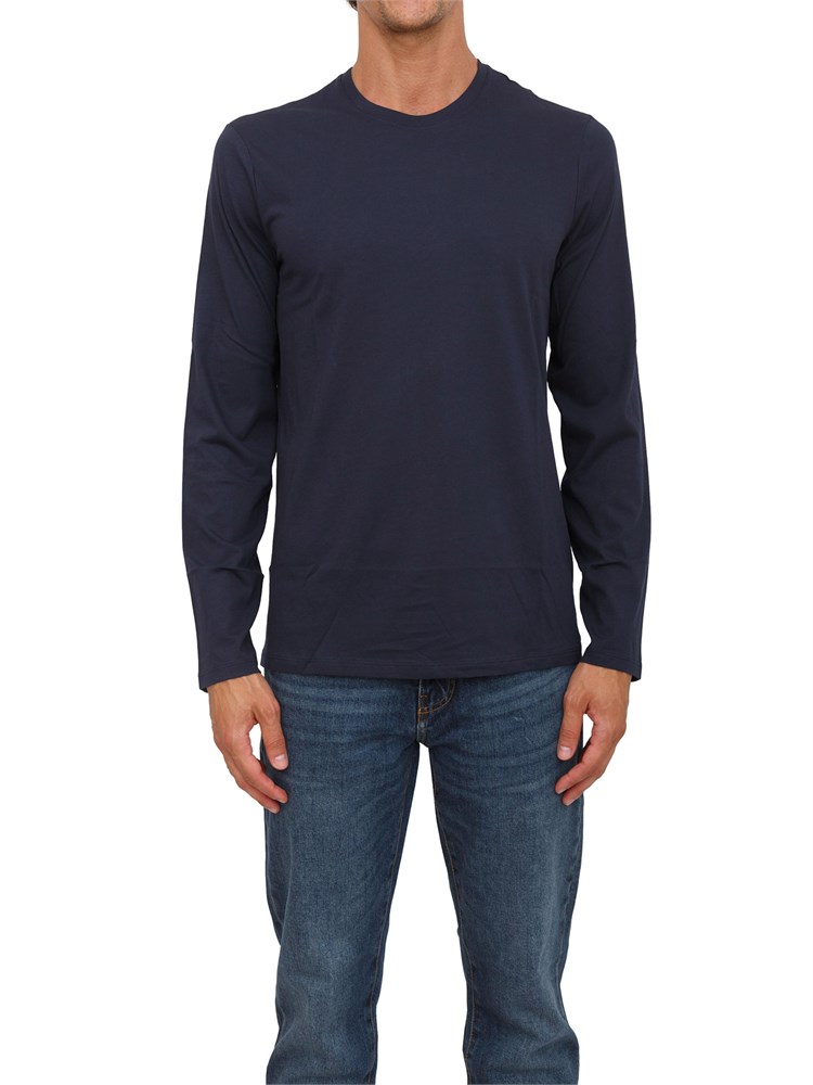 T-shirt  blu Armani Exchange in cotone Pima a maniche lunghe