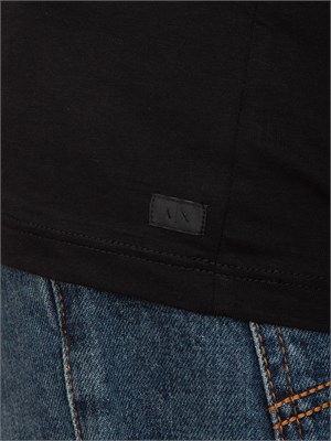 T-shirt  nero Armani Exchange in cotone Pima a maniche lunghe in UOMO