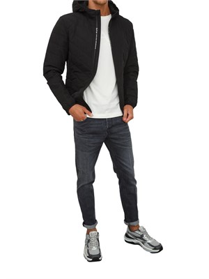 Piumino nero EA7 packable con cappuccio Premium Shield in UOMO