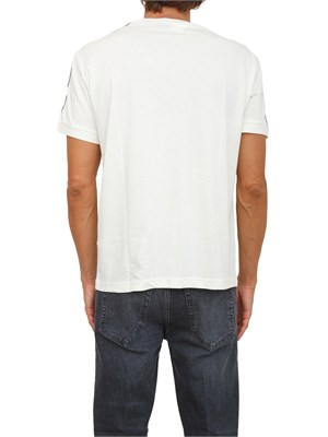 T-shirt avorio EA7 Logo Series in jersey di cotone in UOMO