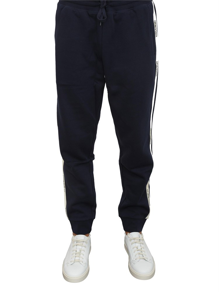 Pantaloni jogger BLU ea7 Logo Series in misto cotone
