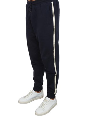 Pantaloni jogger BLU ea7 Logo Series in misto cotone in UOMO