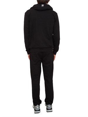 Tuta sportiva nero EA7 Core Identity in jersey di cotone in UOMO