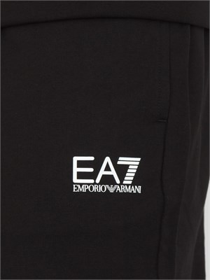 Tuta sportiva nero EA7 Core Identity in jersey di cotone in UOMO