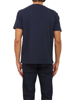 T-shirt blu EA7 Logo Series in cotone con maxi logo in UOMO