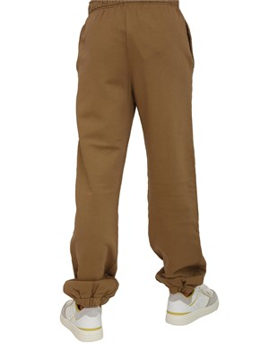 Pantaloni jogger Pinko in cotone cammello effetto old con logo in tono in DONNA