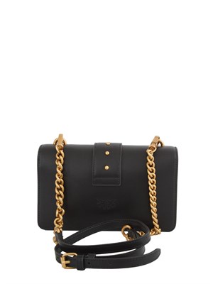 Borsa a tracolla Pinko in pelle liscia nera in DONNA