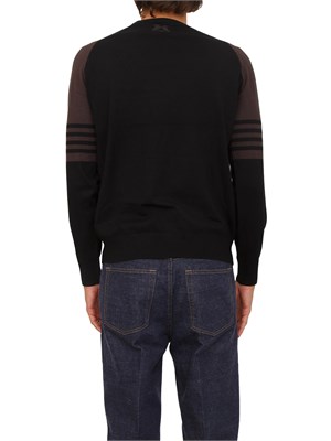 Maglia girocollo Richmond X uomo in misto lana nero e marrone in UOMO