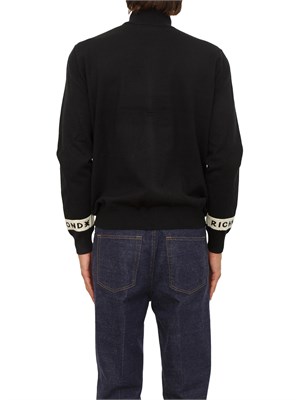 Cardigan zip Richmond X uomo in misto viscosa nera in UOMO
