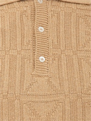 Maglia Richmond X uomo in lana cammello con lavorazione logo all over in UOMO