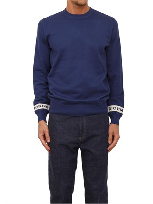 Maglia girocollo uomo Richmond X in misto viscosa bluette in UOMO