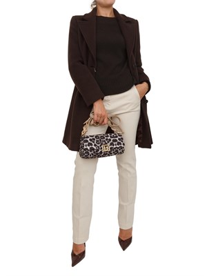Cappotto Marella in misto lana marrone con fit regular in DONNA