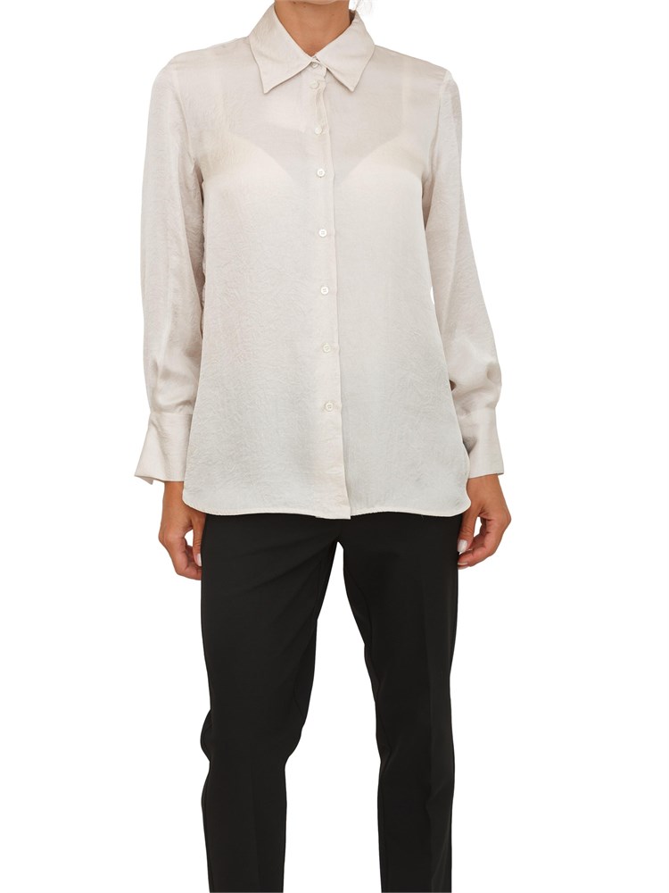 Camicia Maerlla in tessuto avorio effetto crespo relaxed fit