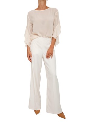 Blusa Marella in viscosa rosa cipria con maniche a balze in DONNA