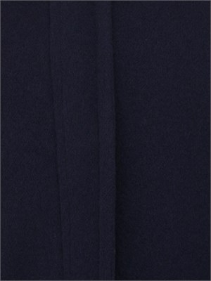Cappotto svasato Marella in morbido beaver double di lana blu in DONNA