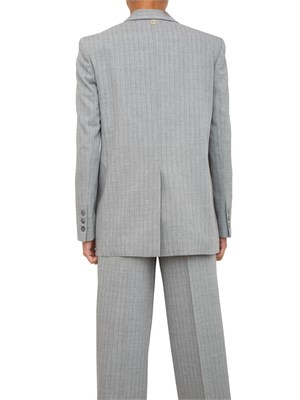 Giacca blazer Twinset modello sartoriale in misto lana grigia in DONNA