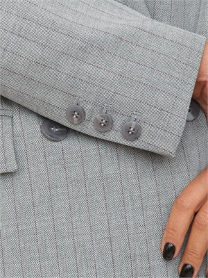 Giacca blazer Twinset modello sartoriale in misto lana grigia in DONNA