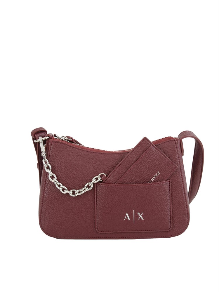 Borsa a spalla Armani Exchange in pelle ecologica viola