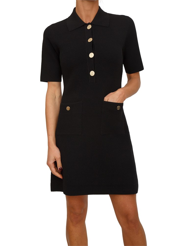 Abito Fracomina in maglia di viscosa nera