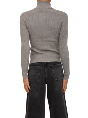 Maglia dolcevita grigia Fracomina in viscosa con strass in DONNA