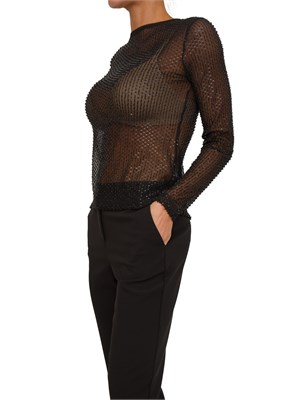 Blusa Fracomina in tessuto trasparente con paillettes all over in DONNA