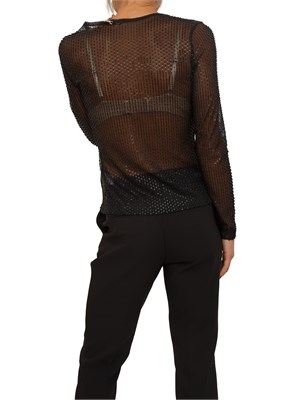 Blusa Fracomina in tessuto trasparente con paillettes all over in DONNA