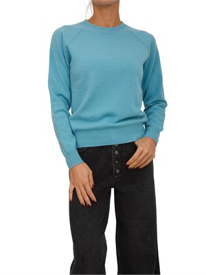 Maglia donna Fracomina  in misto cashmere e lana azzurra in DONNA