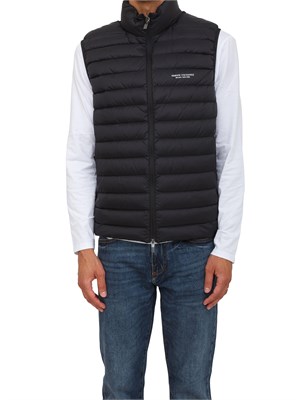 Piumino smanicato nero Armani Exchange fullzip in UOMO