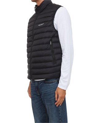 Piumino smanicato nero Armani Exchange fullzip in UOMO