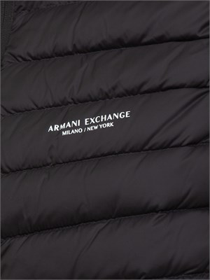 Piumino smanicato nero Armani Exchange fullzip in UOMO