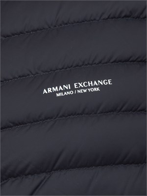 Piumino smanicato blu Armani Exchange fullzip in UOMO