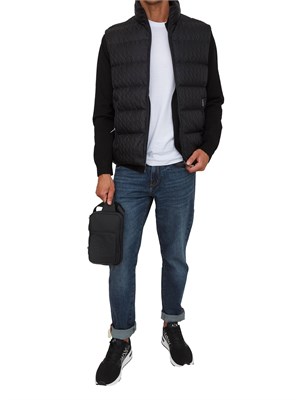 Smanicato nero Armani Exchange in tessuto con logo allover in UOMO