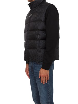 Smanicato nero Armani Exchange in tessuto con logo allover in UOMO