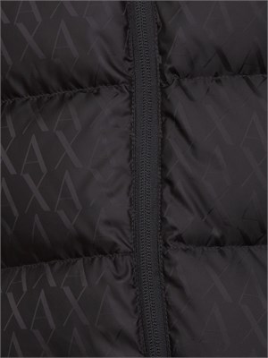 Smanicato nero Armani Exchange in tessuto con logo allover in UOMO